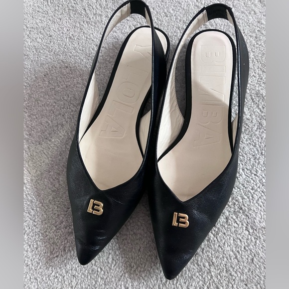 Balenciaga Shoes - Leather Ballerina Ballet Slipper Slingbacks Flats BIMBA Y LOLA Size 7 $240